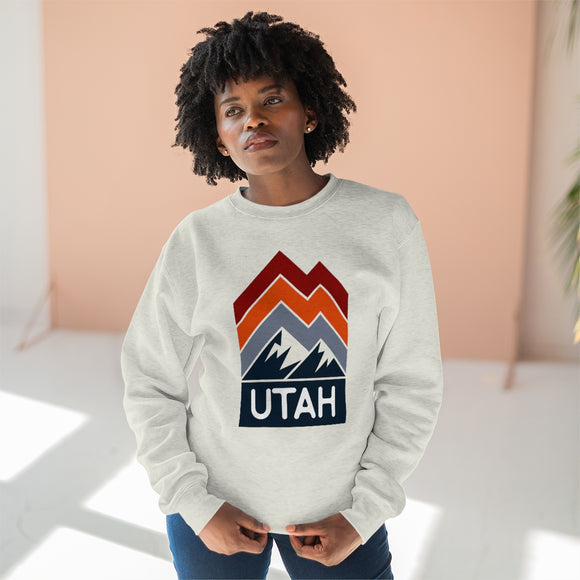 Premium Utah Sweatshirt - Retro Unisex Premium Crewneck Utah Sweatshirt