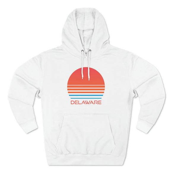 Premium Delaware Hoodie - Retro 80s Unisex Sweatshirt