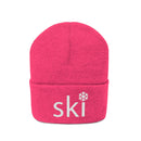 Ski Knit Beanie - Adult Embroidered Snowflake Ski Knit Hat-18