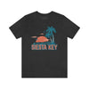 Siesta Key, Florida T-Shirt - Retro Palm Tree & Beach Unisex Siesta Key Shirt