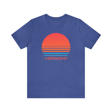 Buy heather-true-royal Vermont T-Shirt - Retro 80s Unisex Vermont Shirt