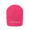 Vermont Knit Beanie - Adult Embroidered Snowflake Vermont Knit Hat-18