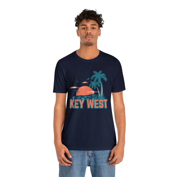 Key West, Florida T-Shirt - Retro Palm Tree & Beach Unisex Key West Shirt