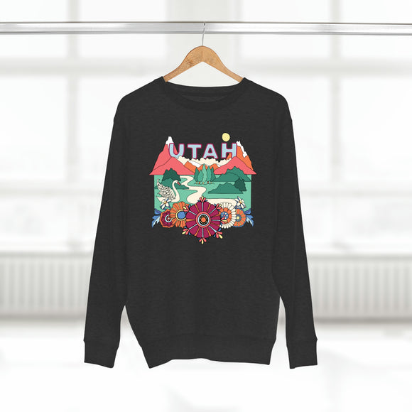 Premium Utah Crewneck Sweatshirt - Retro Unisex Sweatshirt