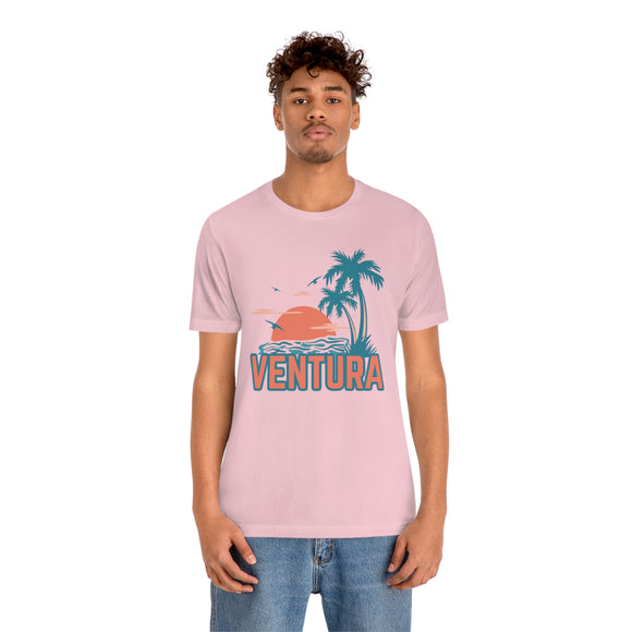 Ventura, California T-Shirt - Retro Palm Tree & Beach Unisex Ventura Shirt