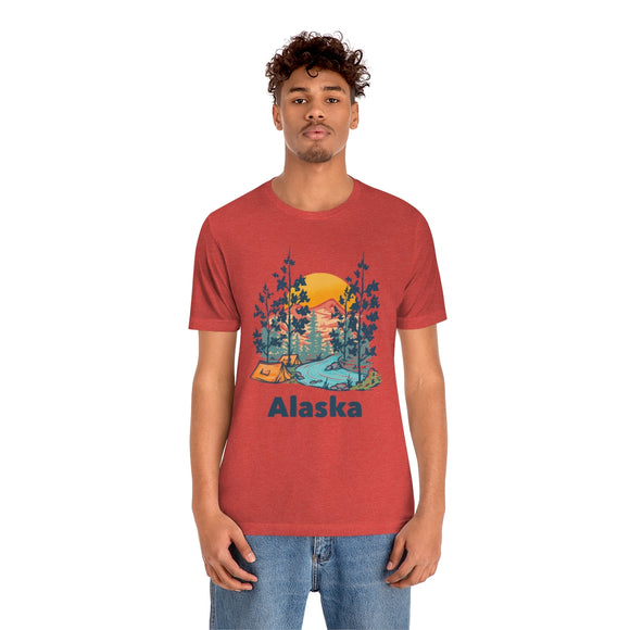 Alaska T-Shirt - Mountain Illustration Unisex Alaska Shirt