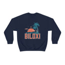 Biloxi, Mississippi Sweatshirt - Unisex Retro Palm Tree Crewneck Biloxi Sweatshirt-1
