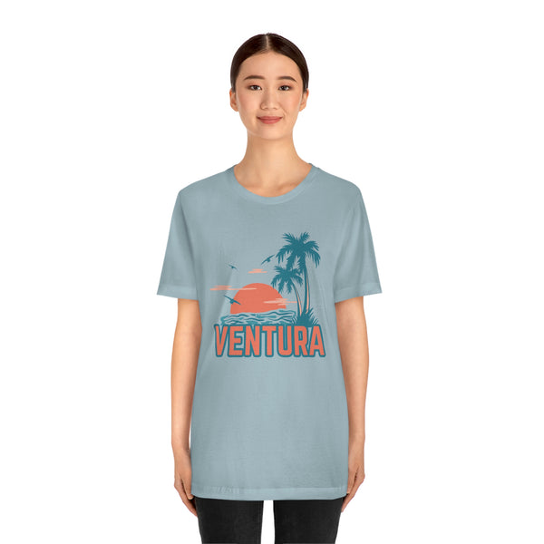 Ventura, California T-Shirt - Retro Palm Tree & Beach Unisex Ventura Shirt