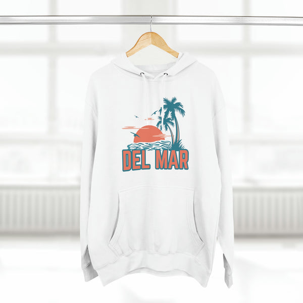 Premium Del Mar, California Hoodie Hoodie - Palm Tree Unisex Sweatshirt