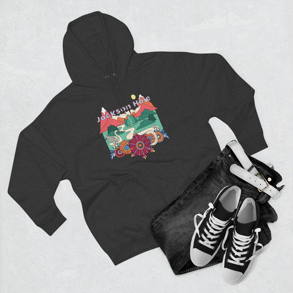 Premium Jackson Hole, Wyoming Hoodie - Boho Unisex Sweatshirt