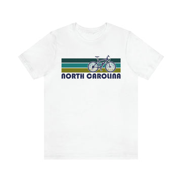 Buy white North Carolina T-Shirt - Retro Mountain Bike Adult Unisex North Carolina T Shirt