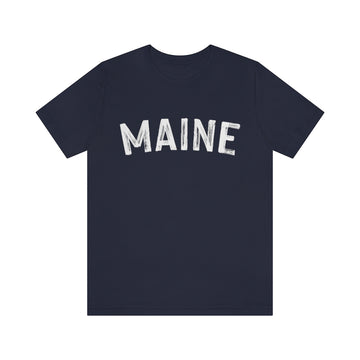 Buy navy Maine T-Shirt - Paint Text Unisex Maine Shirt