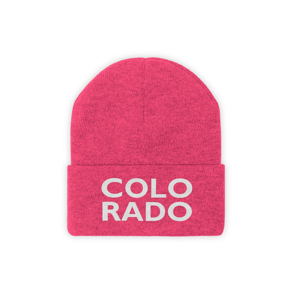Colorado Beanie - Adult Embroidered Two Line Colorado Knit Hat