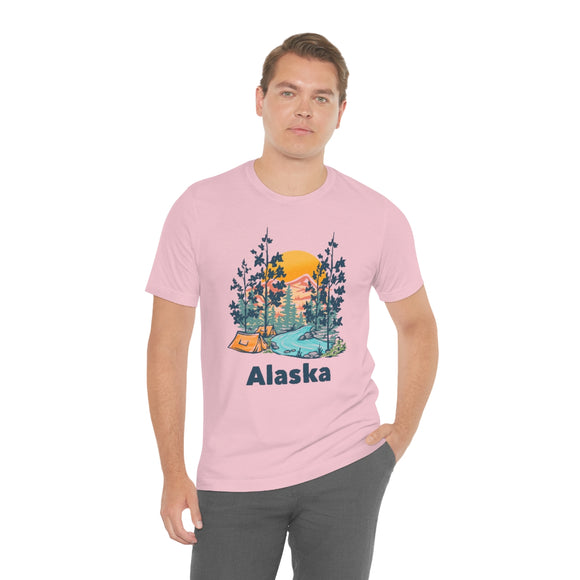 Alaska T-Shirt - Mountain Illustration Unisex Alaska Shirt