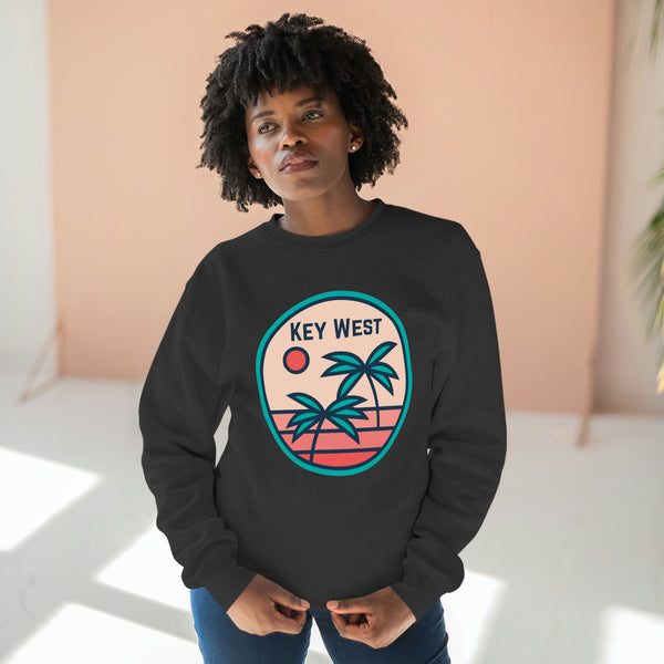 Premium Key West, Florida Crewneck Sweatshirt - Retro Unisex Sweatshirt