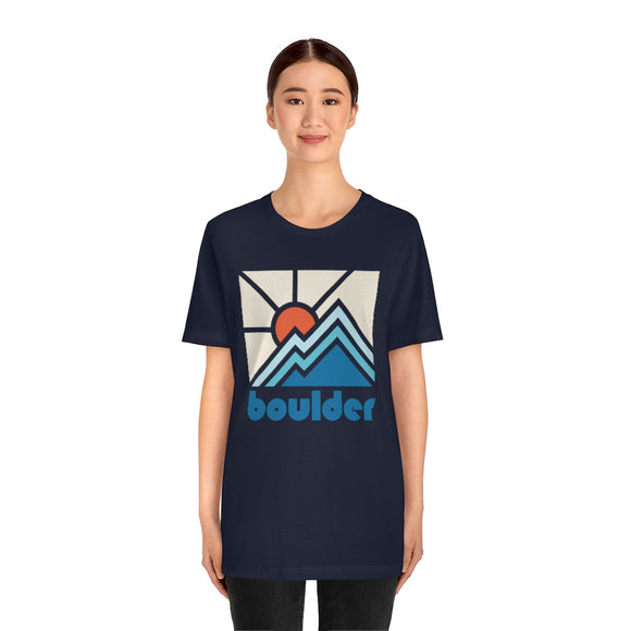Boulder Shirt, Colorado Retro T-Shirt, Colorful Colorado tee, Boulder Mountain Shirt