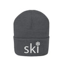 Ski Knit Beanie - Adult Embroidered Snowflake Ski Knit Hat-6