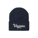 Virginia Beanie - Adult Hand Lettered Embroidered Virginia Knit Hat-9