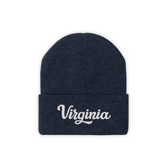 Virginia Beanie - Adult Hand Lettered Embroidered Virginia Knit Hat