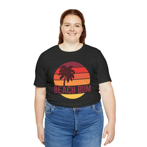 Beach Bum T-Shirt - Retro Palm Tree Unisex Beach Bum Shirt