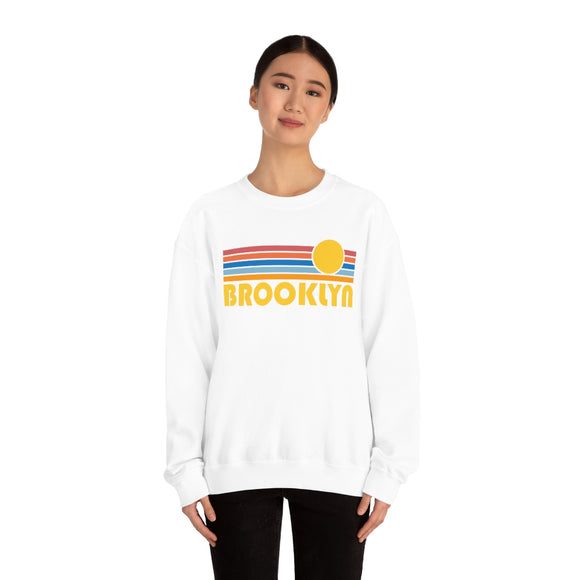 Brooklyn, New York Sweatshirt - Retro Sunrise Unisex