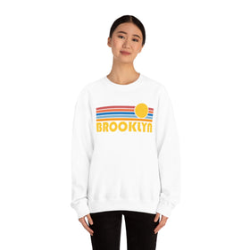 Brooklyn, New York Sweatshirt - Retro Sunrise Unisex