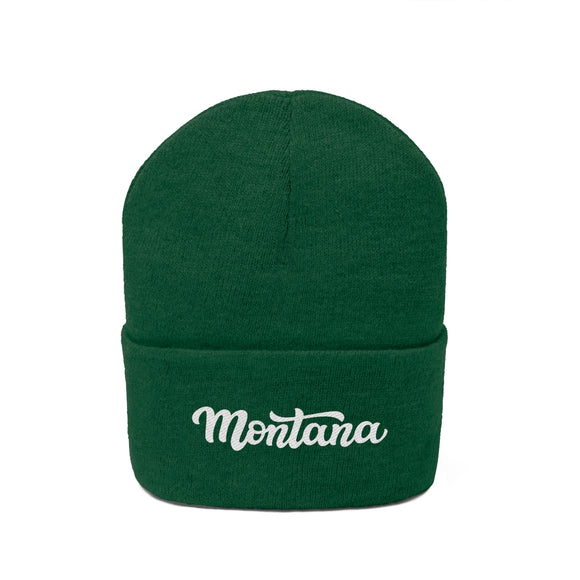Montana Beanie - Adult Hand Lettered Embroidered Montana Knit Hat
