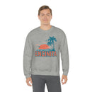 Encinitas, California Sweatshirt - Unisex Retro Palm Tree Crewneck Encinitas Sweatshirt-32