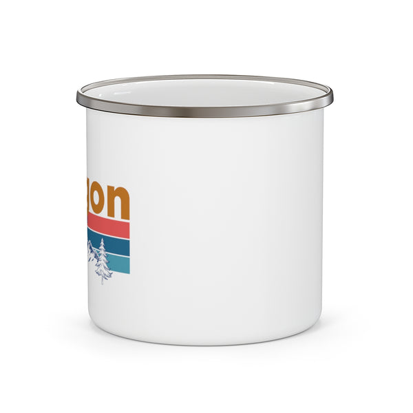 Oregon Camp Mug - Mountain Sunset Enamel Campfire Oregon Mug