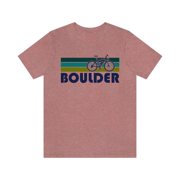 Boulder T-Shirt - Retro Mountain Bike Adult Unisex Boulder, Colorado T Shirt
