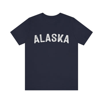 Buy navy Alaska T-Shirt - Paint Text Unisex Alaska Shirt