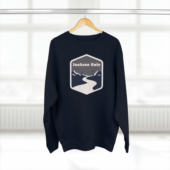 Premium Jackson Hole, Wyoming Crewneck Sweatshirt - Retro Unisex Sweatshirt