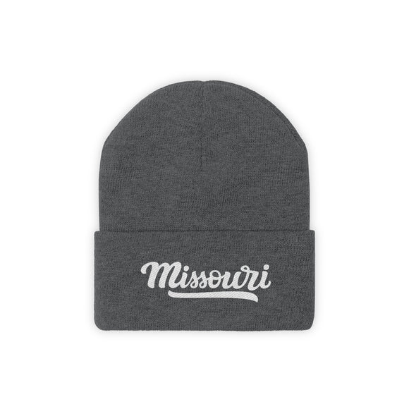 Missouri Beanie - Adult Hand Lettered Embroidered Missouri Knit Hat