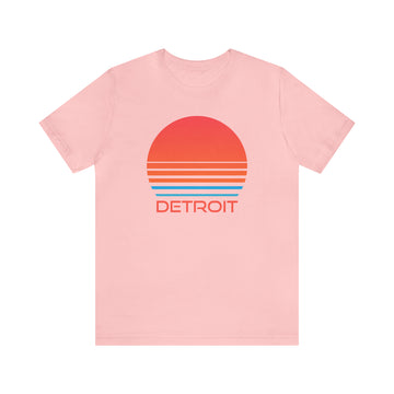 Buy pink Detroit, Michigan T-Shirt - Retro 80s Unisex Detroit Shirt