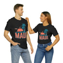 Maui, Hawaii T-Shirt - Retro Palm Tree & Beach Unisex Maui Shirt-22