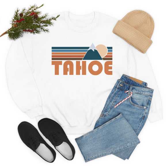 Tahoe, California Sweatshirt - Retro Mountain Unisex