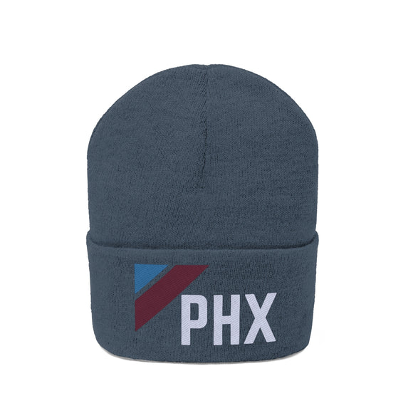 Phoenix, Arizona Beanie - Adult Embroidered Retro Phoenix Knit Hat
