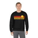 Jackson Hole, Wyoming Sweatshirt - Unisex Retro Sunset-12
