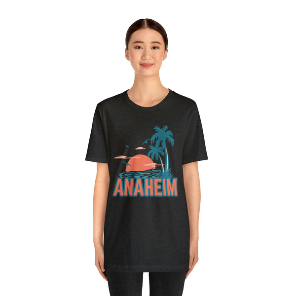 Anaheim, California T-Shirt - Retro Palm Tree & Beach Unisex Anaheim Shirt