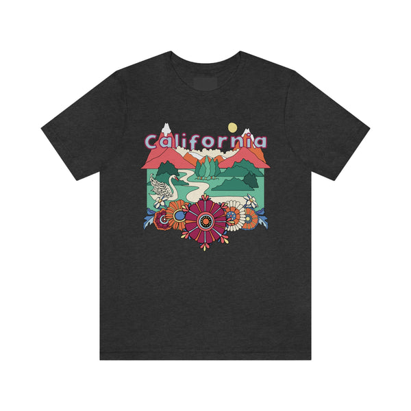California Shirt, California Retro T-Shirt, Hippie Style California tee, California Mountain Shirt
