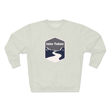 Buy oatmeal-heather Premium Lake Tahoe, California Crewneck Sweatshirt - Retro Unisex Sweatshirt