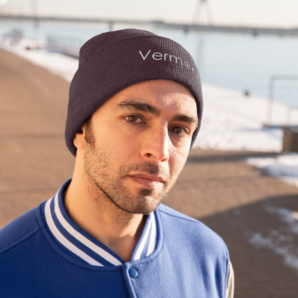 Vermont Knit Beanie - Adult Embroidered Snowflake Vermont Knit Hat