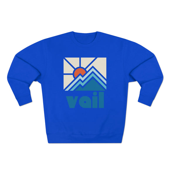 Premium Vail, Colorado Crewneck Sweatshirt - Retro Unisex Sweatshirt