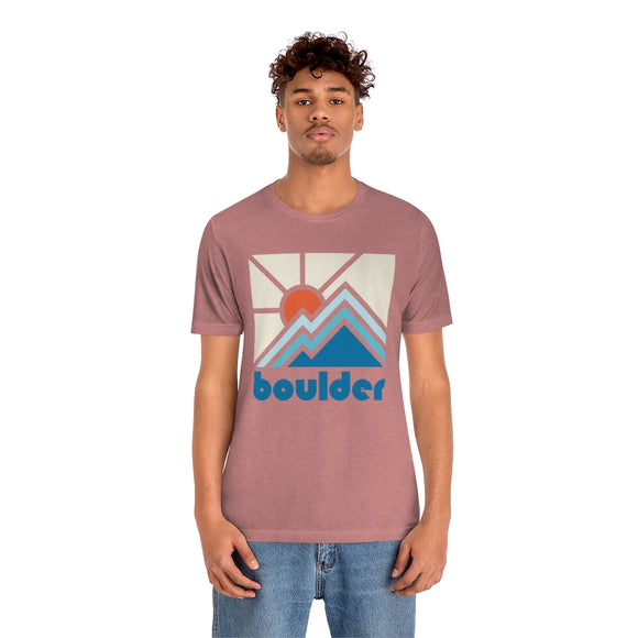 Boulder Shirt, Colorado Retro T-Shirt, Colorful Colorado tee, Boulder Mountain Shirt