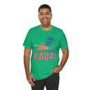 Kauai, Hawaii T-Shirt - Retro Palm Tree & Beach Unisex Kauai Shirt-44