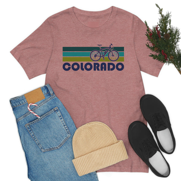 Colorado T-Shirt - Retro Mountain Bike Adult Unisex Colorado T Shirt
