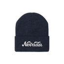 Nevada Beanie - Adult Hand Lettered Embroidered Nevada Knit Hat-9
