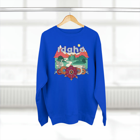 Premium Idaho Crewneck Sweatshirt - Retro Unisex Sweatshirt