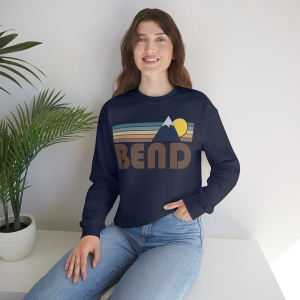 Bend, Oregon Sweatshirt - Fall Retro Mountain Unisex Crewneck Bend Sweatshirt