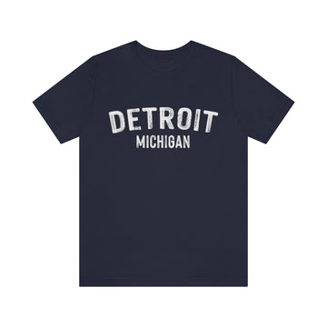 Buy navy Detroit, Michigan Shirt - Paint Text Unisex Detroit T-Shirt